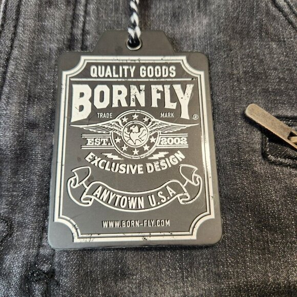 Born Fly Mens Size 42 Shorts Black Denim  Stretch NWT (42) - Picture 3 of 11